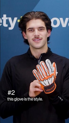 High-tech hybrid safety glove #ppe tailored for comfort, leather grip & high performance - HexArmor®