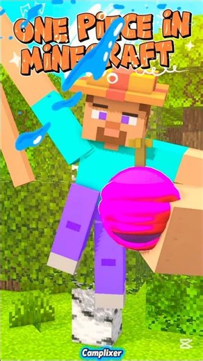 Eating Piece Gum Gum Devil Fruit #minecraft #onepiece