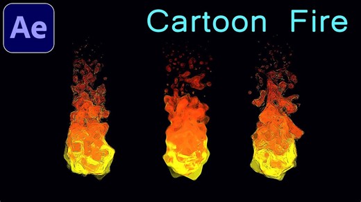 Very easy to create cartoon fire animation without plugins - After Effects tutorial #oe346
