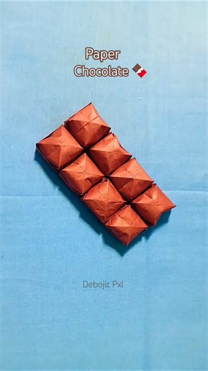 Paper Chocolate #origami #papercraft #youtube #shorts