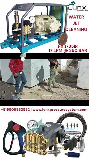 350 BAR (5000 PSI) Triplex Plunger Pumps, Water Jet Cleaning, Hydro Jetting & Blasting Machine