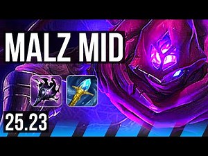 MALZAHAR vs AMBESSA (MID) | 2100+ games, Rank 15 Malz | KR Master | 25.23