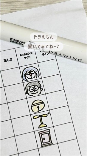 音読カード簡単イラスト！ドラえもんの描き方