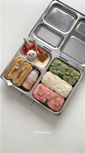 Pack Spring Bento for My Daughter - day 144 🍱 和我一起做便當#lunchbox #cooking #bento #asmrvideo #food