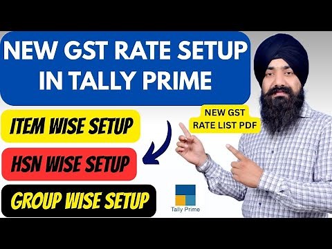 GST RATE SET UP IN TALLY PRIME | HSN SET UP IN TALLY PRIME | NEW GST RATE LIST PDF | NEW GST RATE