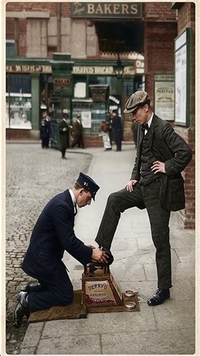 Shoe shine boy 1920s original image to video generation
