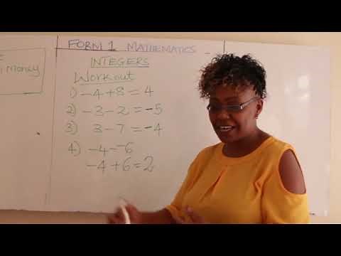 FORM 1 MATHS INTEGERS