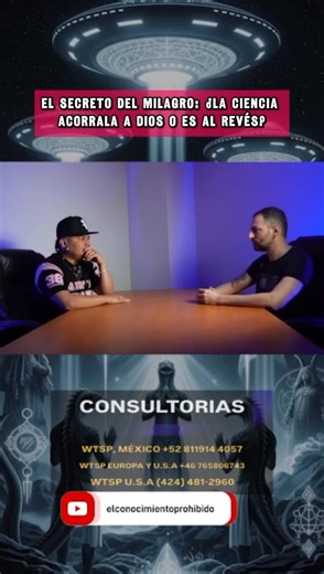 -¿Dios es científico? 🔬 El host y el invitado debaten si la ciencia está acorralando a Dios o si es Dios quien acorrala a la ciencia, forzándola a llamar 'milagro' a lo inexplicable. ¡Descubre la visión de un 'ateo creyente' sobre un Dios que no pide holocaustos, sino que es la fuente creadora! #Dios #Ciencia #Milagro #AteoCreyente #Reflexión | El conocimiento prohibido