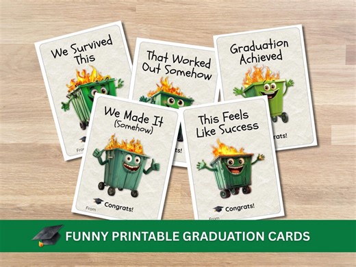 Printable Graduation Cards Funny, Classmate Handout Cards, Graduation Party Cards, Senior Gift Ideas, School Friends Cards, 24 Designs - Etsy