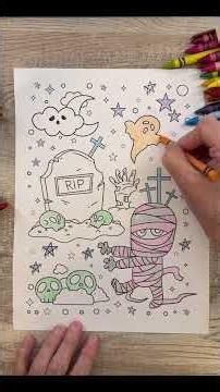 🎃 Halloween Coloring #2 👻 | Mummy, Ghost & Graveyard | Create with Coco