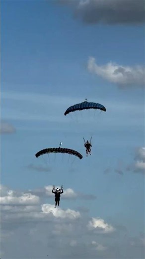 Insane Skydiving Landing! Two Canopies Touch Down Side by Side 🪂🔥 | Epic Canopy Piloting