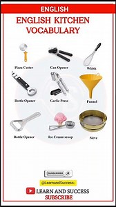 Learn English Kitchen Vocabulary 🍴 | 9 Essential Tools | Learn and Success