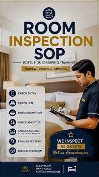 How to Inspect a Hotel Room Like a Professional Housekeeper | Housekeeping Training