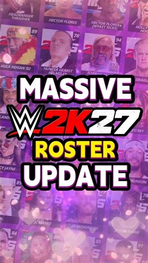 WWE 2K27 MASSIVE ROSTER UPDATES! #shorts #wwe #wwe2k26 #wrestling