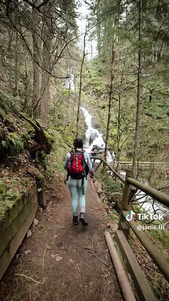 One of my favorite spots! #hiker #outdoors #fyp #waterfall #pnw #nature