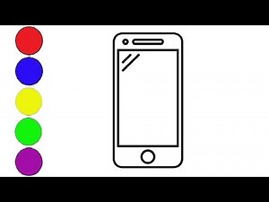 Сурет салу уялы телефон | Как нарисовать сотовый телефон | How to draw a cellphone