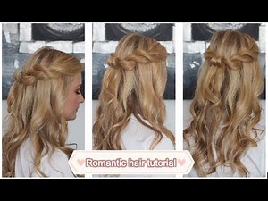 Halboffene Frisur für besonderen Anlass oder Alltag ♥ zart und romantisch ♥ TUTORIAL