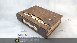 Monster Book A5 Laser Cut Files: SVG, PDF, CDR (digital Product) - Etsy