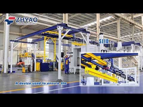 Semi-automatic powder coating line without pre-treatment