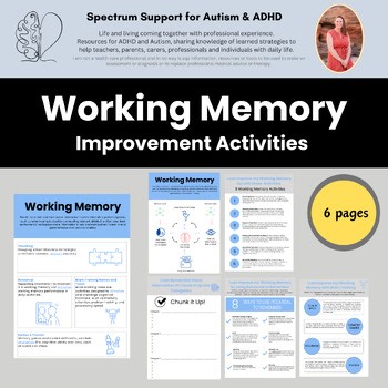 Working Memory Executive Functioning Child Development ADHD Life Skills