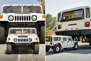Car-mad sheikh builds the world’s biggest Hummer with TWO STOREYS inside