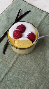 Creamy sugar free easy vanilla pudding made with cooked scrambled eggs! | SugarFreeMom.com