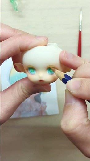 BJD Repaint Tutorials PRO ARTIST #bjdfaceup #kikagoods #unboxing #dollrepaint #ooakdoll #custombjd