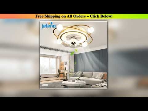 Jelena Nordic Smart Ceiling Fan With Lights Remote Control Bar Living Room Bedroom Decor Creative