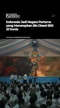 INDONESIA JADI NEGARA PERTAMA YANG MENERAPKAN BIO DIESEL B50 DI DUNIA