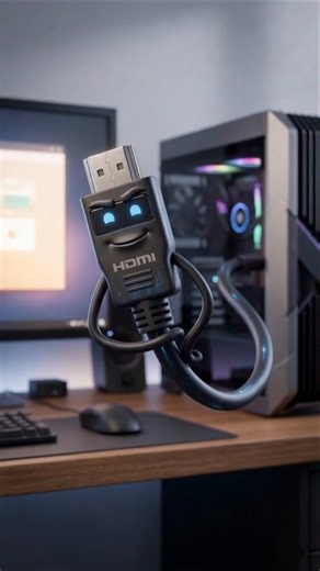 HDMI Cable Kya Hoti Hai? 🤔 TV Aur Computer Ka Secret! #aitalking #viral #trending #shortsfeed #ai#yt