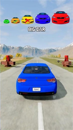 Big And Small Cars vs Chain Spinner #shorts