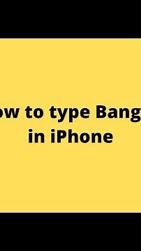 How to type Bangla in iPhone