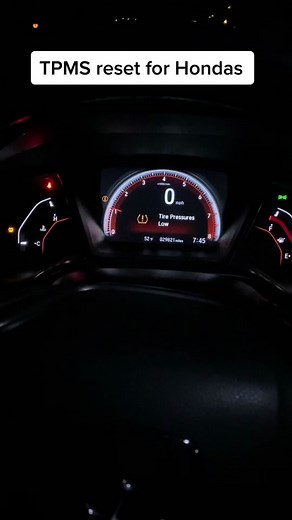 Resetting tpms on hondas #honda #tpms #light #lowpressure #tires #fypシ #info