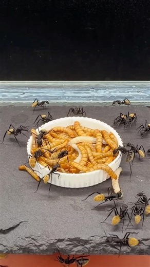 Ant Colony vs 50 Mealworms