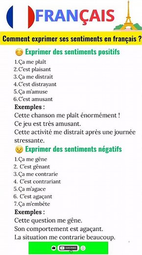 How to express your feelings in French ? #FrenchLesson #FrenchVocabulary#LearnFrench