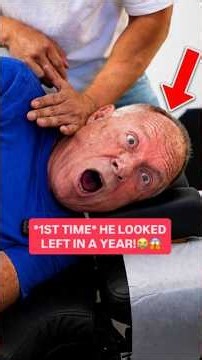 *1ST TIME* HE COULD LOOK LEFT IN A YEAR😱 #chiropractic #backpain #neckpain #trending