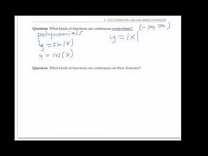 Continuity on Intervals