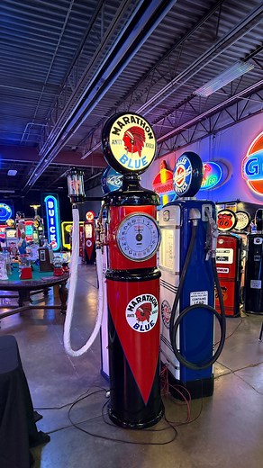 Barrett-Jackson on Instagram: "This 1930s Marathon Oil Tokheim Model #850 clock-face gas pump is nothing short of exceptional. Get ready to bid on it at the 2025 Palm Beach Automobilia Auction, April 24-26 at the South Florida Fairgrounds. Automobilia crosses the block each day before the Collector Car Auction begins. Click the link in bio to learn more ... #BarrettJackson #BJAC #BarrettJacksonPalmBeach #PalmBeachAuction #ClassicCars #CollectorCars #NoReserve #BJACPalmBeach #PalmBeach #Florida #