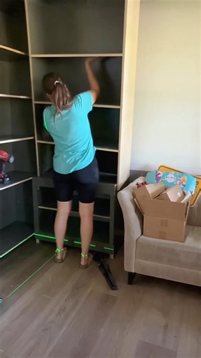 Library Progress Update: DIY Built-In Cabinets + Doorway Closed