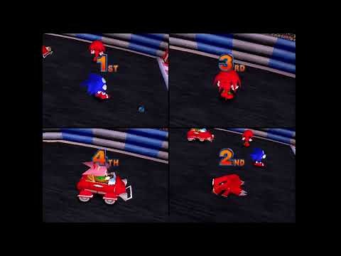 Sonic R - 4 Player Gameplay (Sonic Gems Collection)