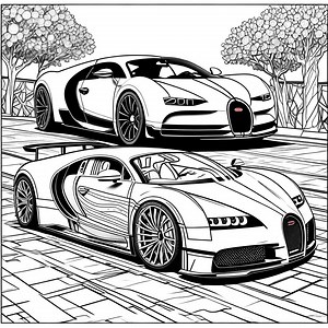 Bugatti Coloring Pages 19 TOP Pages Bugatti Veyron, Bugatti Chiron, Bugatti Divo, Bugatti La Voiture Noire - Etsy
