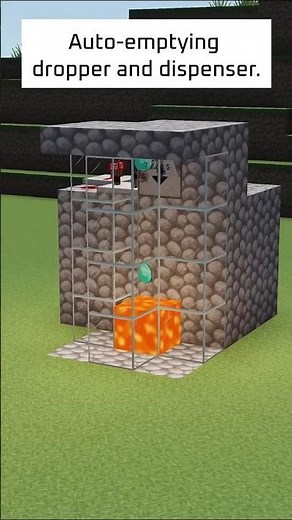 Easy Minecraft Auto-Emptying Dropper & Dispenser! 🔴 #shorts