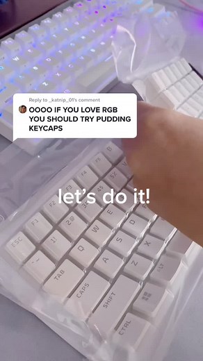 Reply to @_katnip_01 reupload without audio. love these keycaps! #puddingkeycaps #keycaps #hyperx #mechanicalkeyboard #asmr