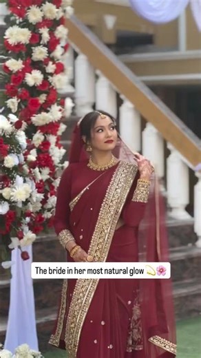 Happy bride happy life #bridalmakeup #weddingsarees #shortsfeed