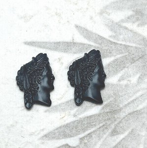 Vintage Glass Cameo Cabochon - Etsy