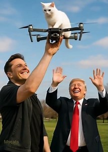 Elon Launches Drone Cat as Trump Cheers! 🐱✨