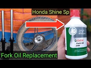how to change fork oil (honda shine sp)|best fork oil for motorcycles|How to change front fork oil