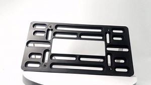 Aootf Front License Plate Bracket- Universal Front Bumper Plate Mounting Kit, Car Tag Holder Adapter& Stainless Steel Plate Cover, Anti-Theft Lock Screws, Caps, Nuts, for US Vehicle Trailer Truck