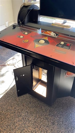 A very unique Target Toss Pro Bags arcade cabinet. | Patrick Scott Patterson