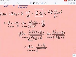 Lecture#25(the limit comparison test)